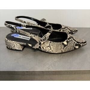 Steve Madden Anyaa Snakeskin Flat size 7.5M NWOT Slingback